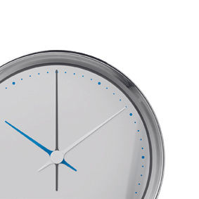 Georg Jensen Henning Koppel 22cm Wall Clock - Mirror Polished Stainless Steel - top