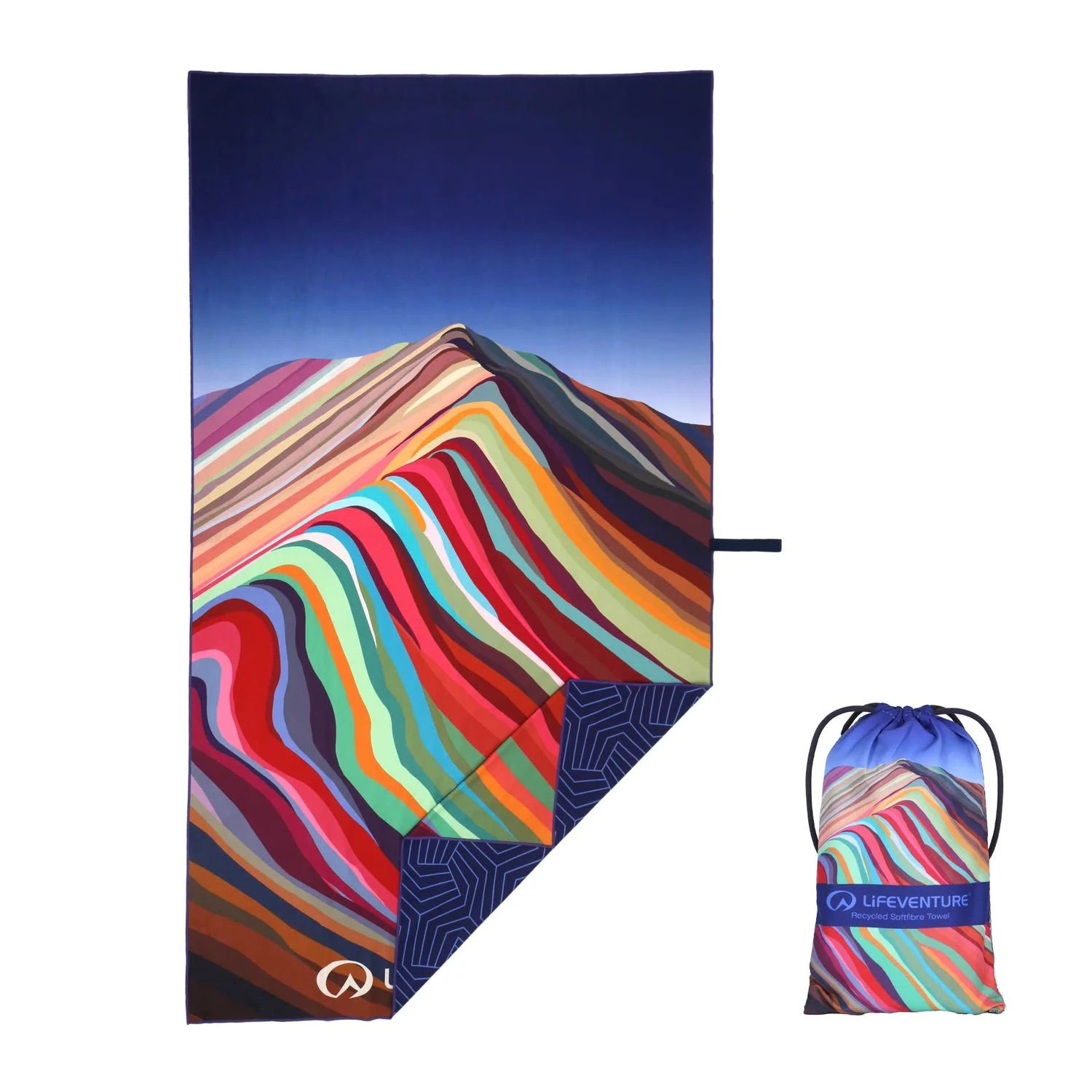 Lifeventure - Soft Fibre Recycled Towels - Rainbow Mountain