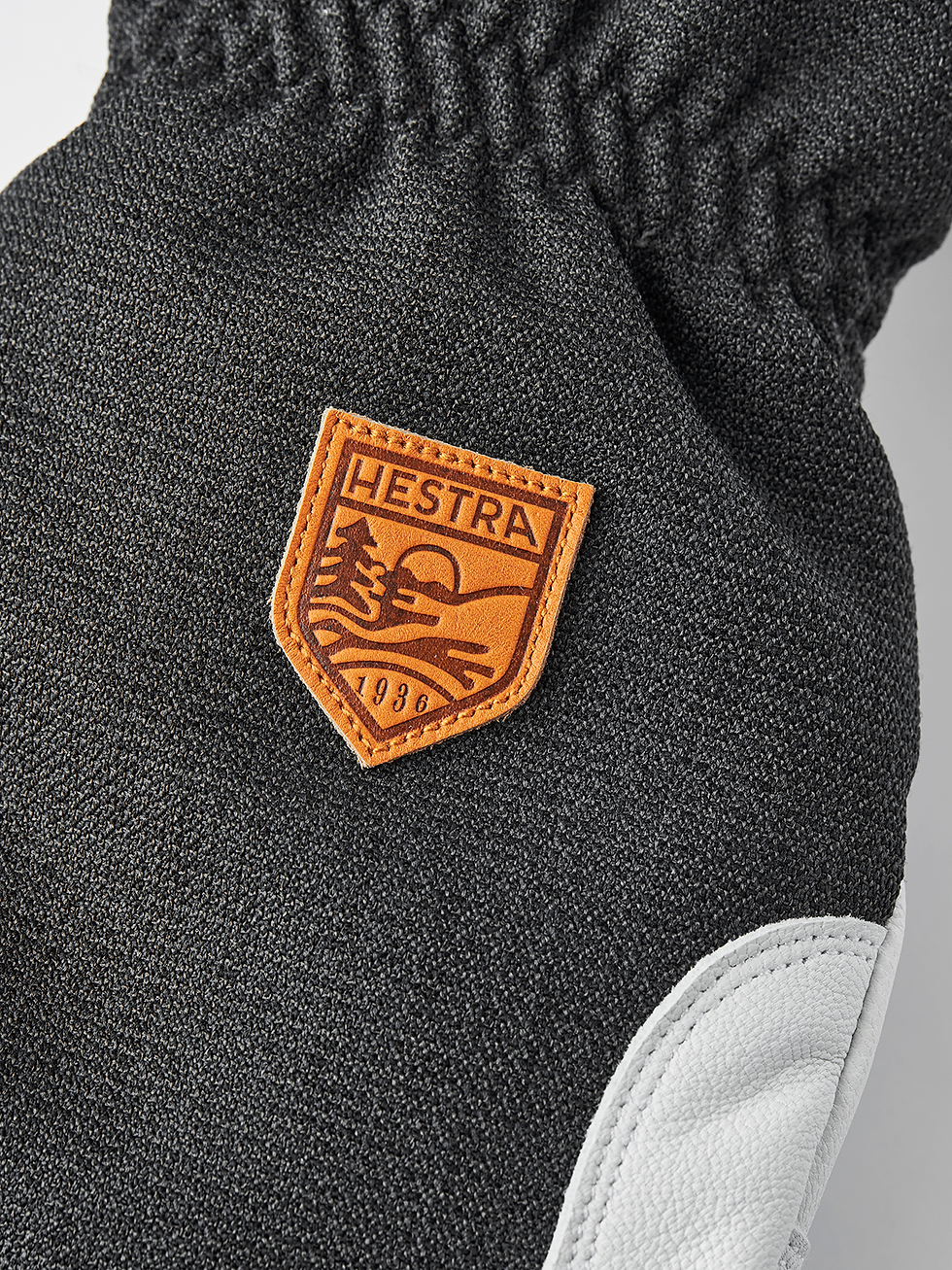 Hestra Army Leather Patrol Gauntlet - Mitt - Charcoal - logo