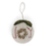 Gry & Sif Nut Christmas Bauble - White w/Joy