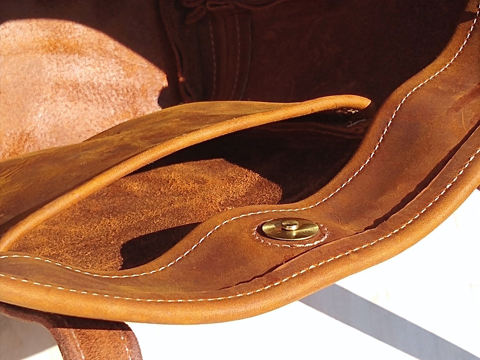 Thumbnail: Mini-Tote  Oil-Tanned Leather - Brown