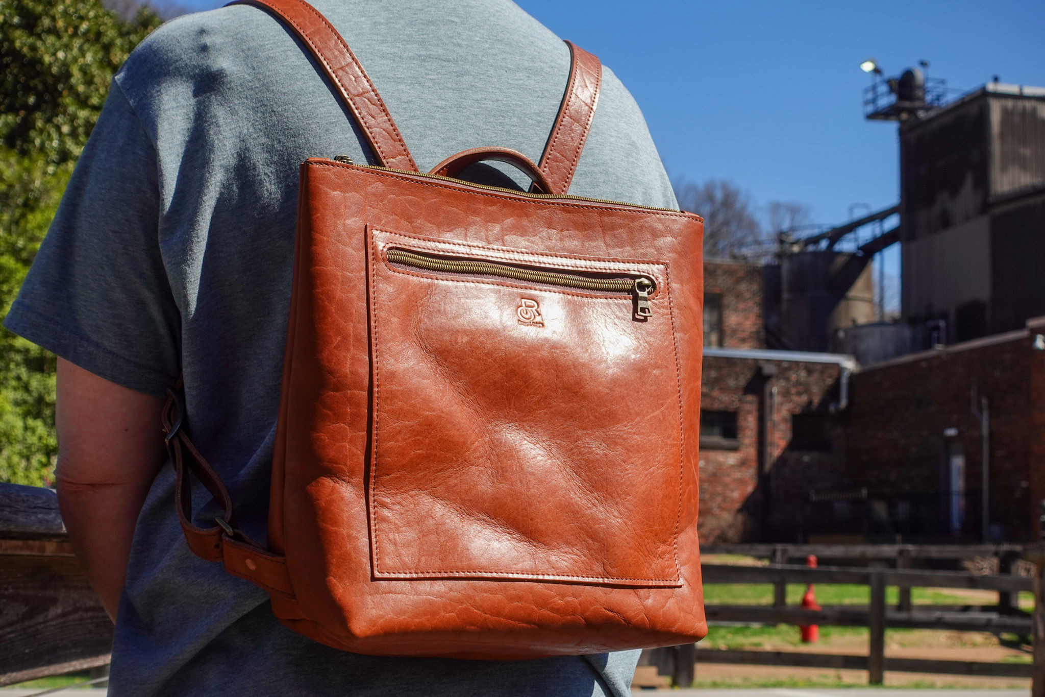 Leather Tote Backpack