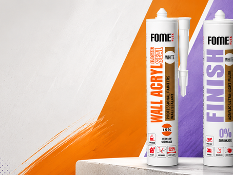 Transform Your Spaces with FOME FLEX Wall Acryl Elastic Sealant and Extra Light Acrylic Putty FINISH