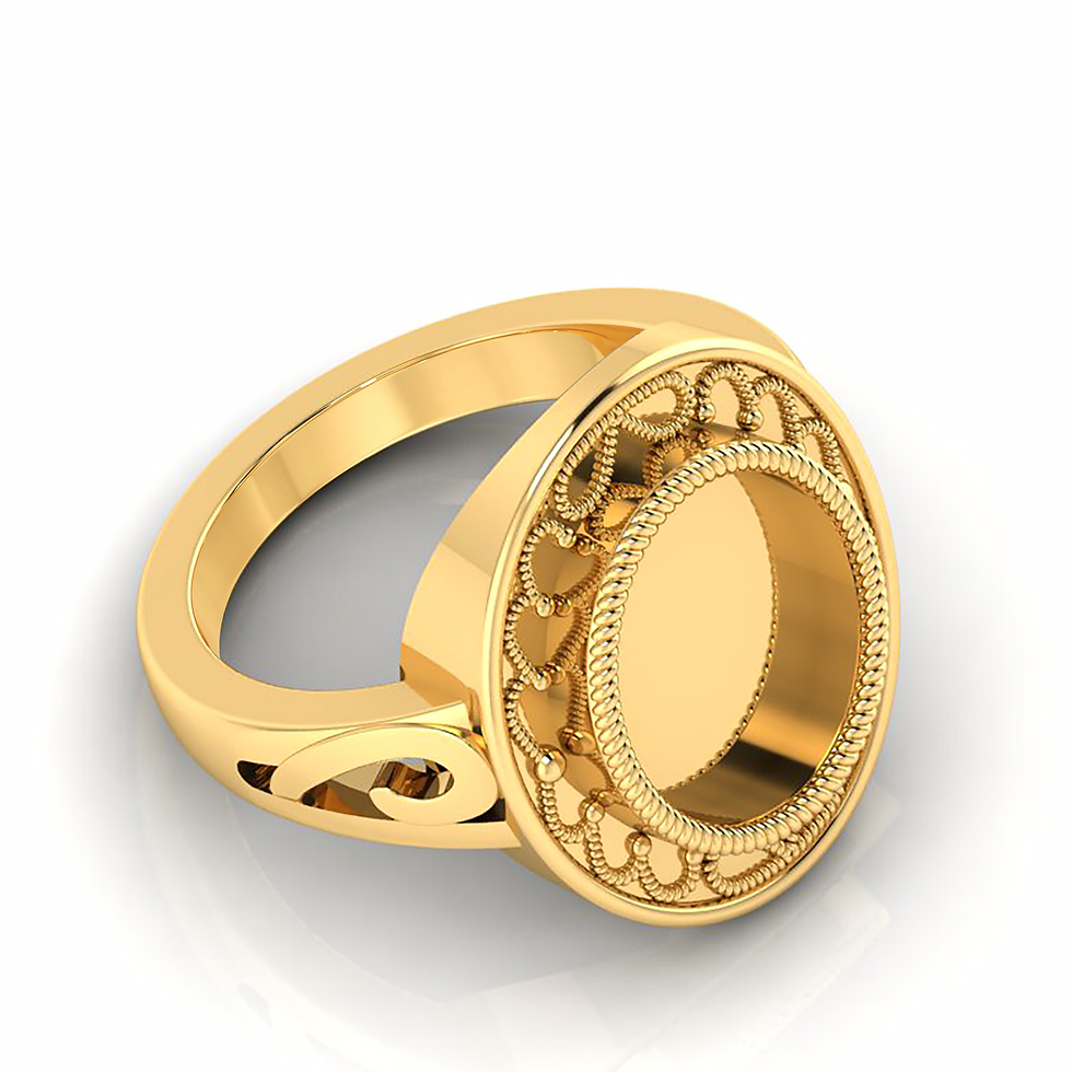 Thumbnail: 925 Sterling Silver 12X10 MM Oval Shape Bezel Ring,