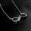 Thumbnail: Infinity 925 Sterling Silver Necklace With Chain For Horse Hair.