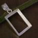 Thumbnail: 925 Sterling Silver Bezel Cup For Rectangle Pendant Making Metal Casting