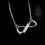 Thumbnail: Infinity 925 Sterling Silver Necklace With Chain For Horse Hair.