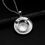 Thumbnail: 24MM Round Shape Pendant In 925 Sterling Silver Horse Hair Good Luck Pendant.