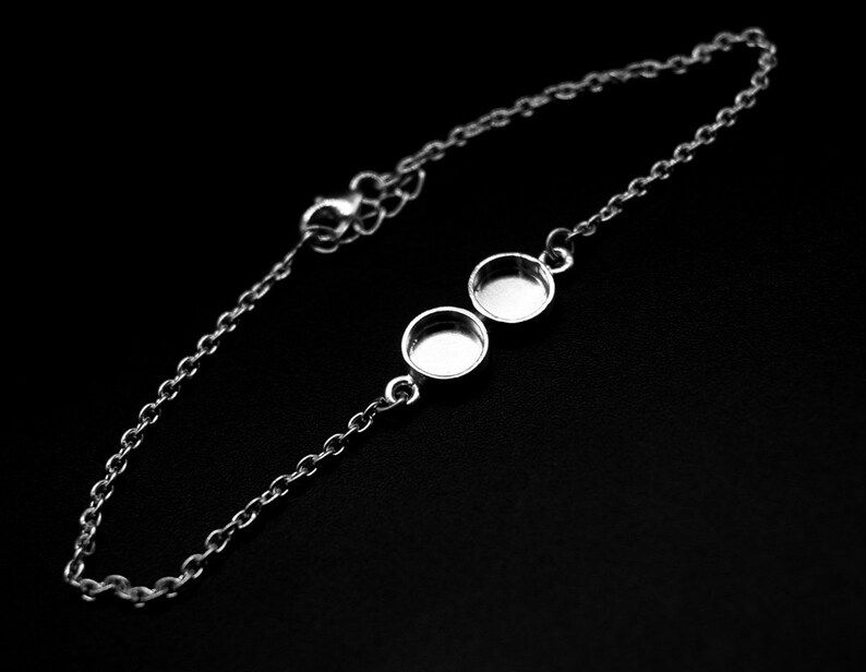 Thumbnail: Round Shape Bracelet Bezel In 925 Sterling Silver For Resin OR Gemstone Work.