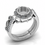 Thumbnail: 925 Sterling Silver 7MM Round Shape Double Band Ring With CZ Gemstone.