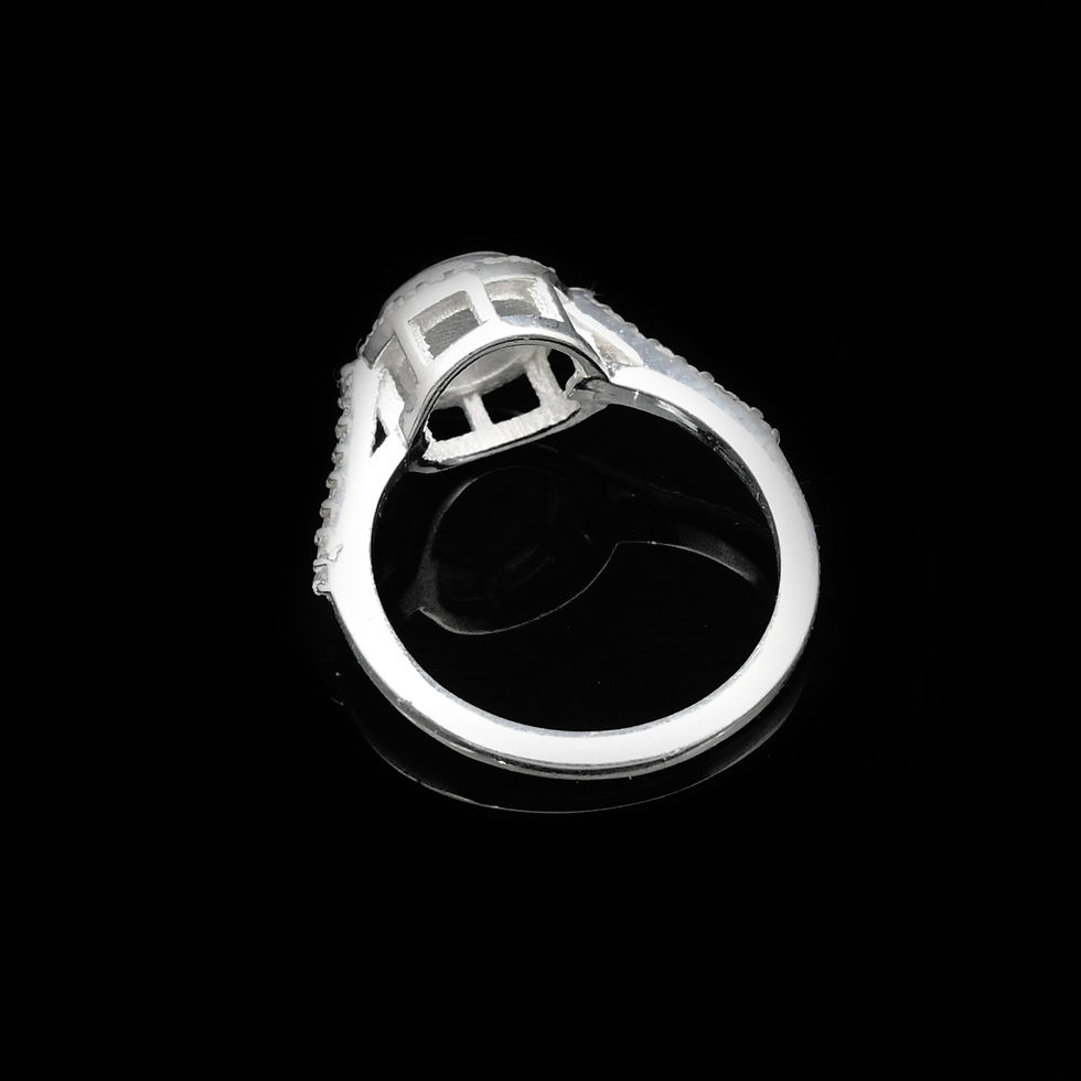 Thumbnail: 925 Sterling Silver Round Shape 6MM Bezel Ring Setting DIY Cup With CZ.