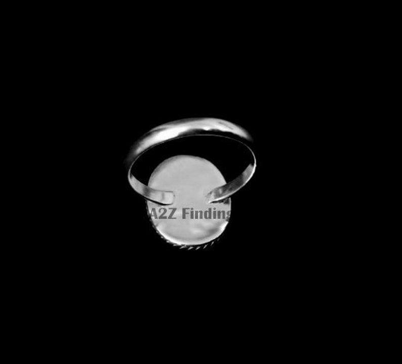 Thumbnail: 925 Sterling Silver Oval Shape Handcrafted Bezel Ring Setting, Bezel For Resin.