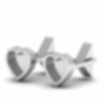 925 Sterling Silver 8 MM Heart Shape Blank Cuff link Setting DIY.