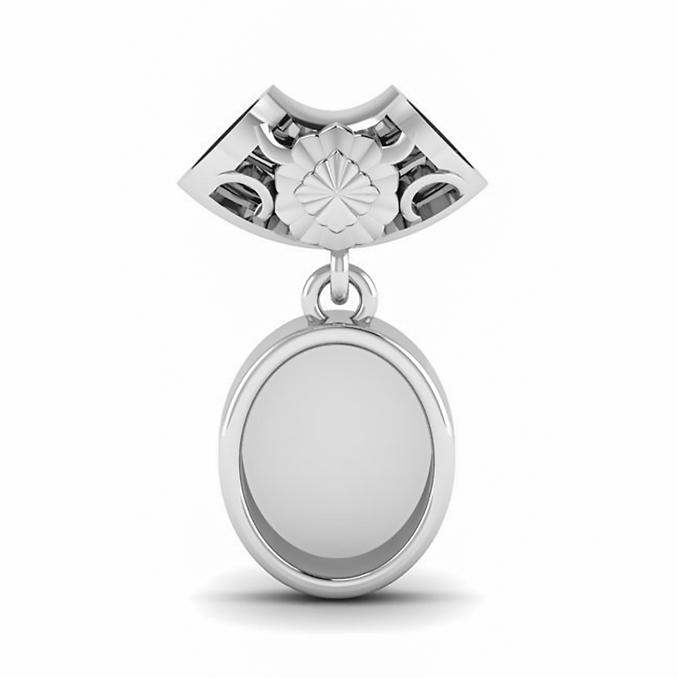 925 Sterling Silver 10X8 MM Oval Shape Pendant, Designer Pendant For Women.