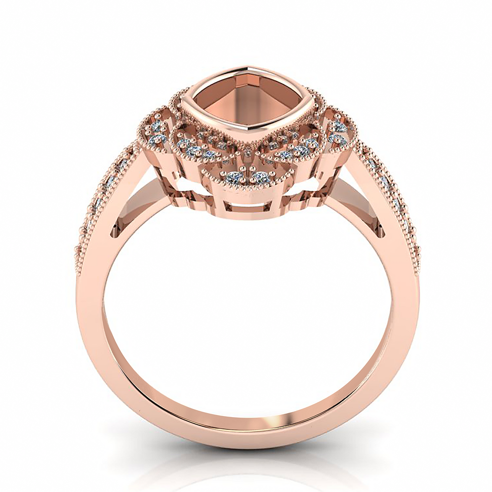 Thumbnail: 925 Sterling Silver 6MM Square Cushion Shape Ring With CZ Setting.