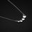 Thumbnail: 925 Sterling Silver 4 Round Shape Blank Setting Necklace With Silver Chain,
