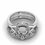 Thumbnail: 925 Sterling Silver 7MM Square Shape Prong Bezel Split Band Ring With CZ Setting