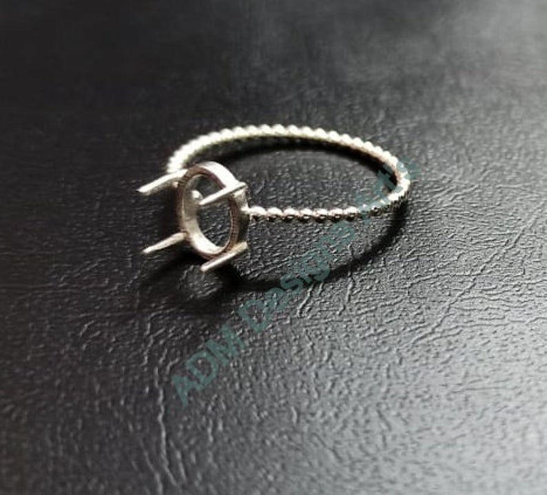 925 Sterling Silver Oval Bezel Blank Cup Ring Setting, 6X4mm To 21x14 MM