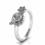 Thumbnail: 925 Sterling Silver Round Shape 6 MM Bezel Fancy Ring With CZ Gemstone.