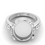 Thumbnail: 925 Sterling Silver 10X8 MM Oval Shape Bezel Designer Ring Setting.