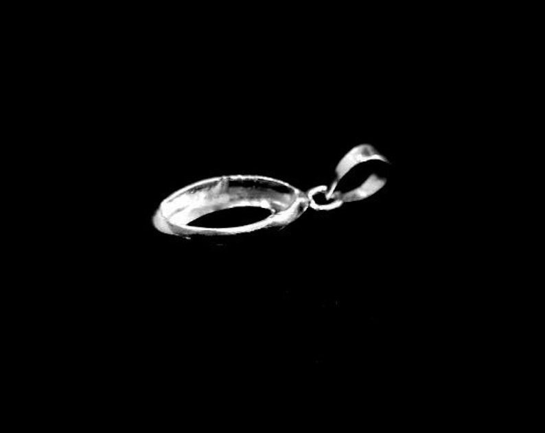 Thumbnail: 925 Sterling Silver Marquise Shape Pendant Bezel Setting.