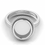 Thumbnail: 925 Sterling Silver 12X10 MM Oval Shape Bezel Ring Setting.