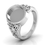Thumbnail: 925 Sterling Silver 13X11 MM Oval Shape Blank Bezel Ring Setting,