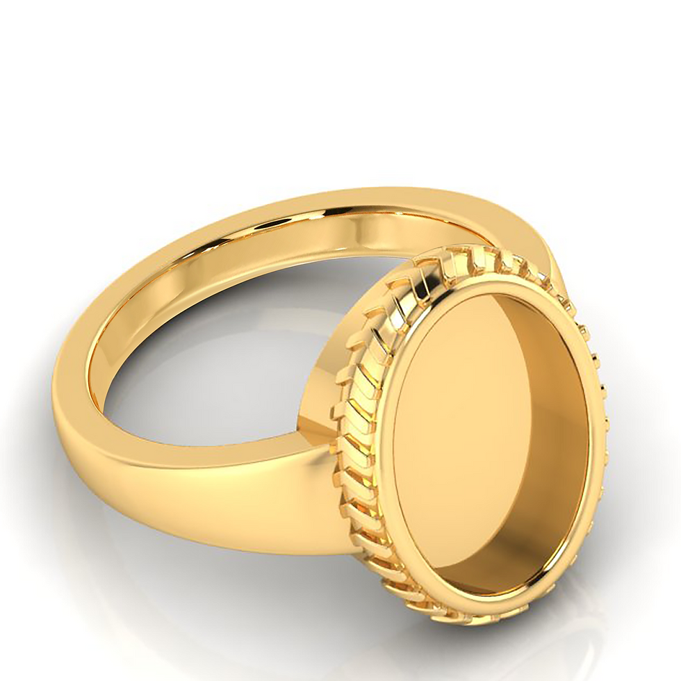 Thumbnail: 925 Sterling Silver 14X10 MM Oval Shape Bezel Ring.