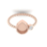 Thumbnail: 925 Sterling Silver Pear Shape Blank Bezel Ring With CZ Gemstone Setting,