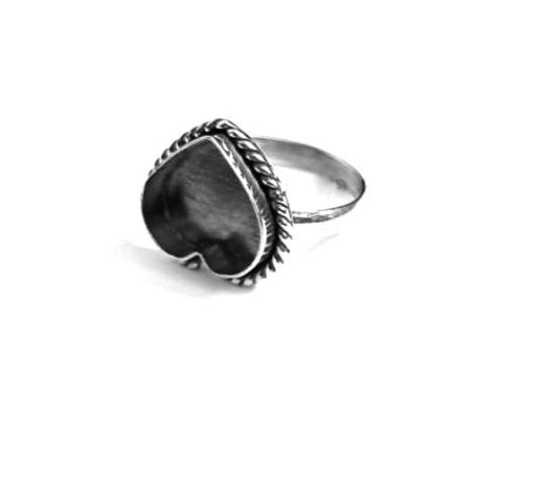 925 Sterling Silver Ring Bezel For Heart Shape Gemstone, Ring Bezel For Resin.