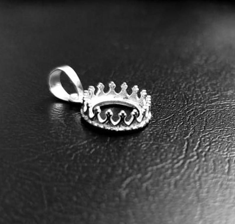 Thumbnail: 925 Sterling Silver Round Bezel Blank Pendant Setting, 4MM-25MM Round Cabochon