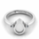925 Sterling Silver Pear Blank Bezel Ring, CZ Gemstone Silver Jewelry.