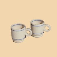 Mini Donut espresso mug in speckled stoneware