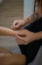 Close-up of bracelet fitting during wellness and beauty event