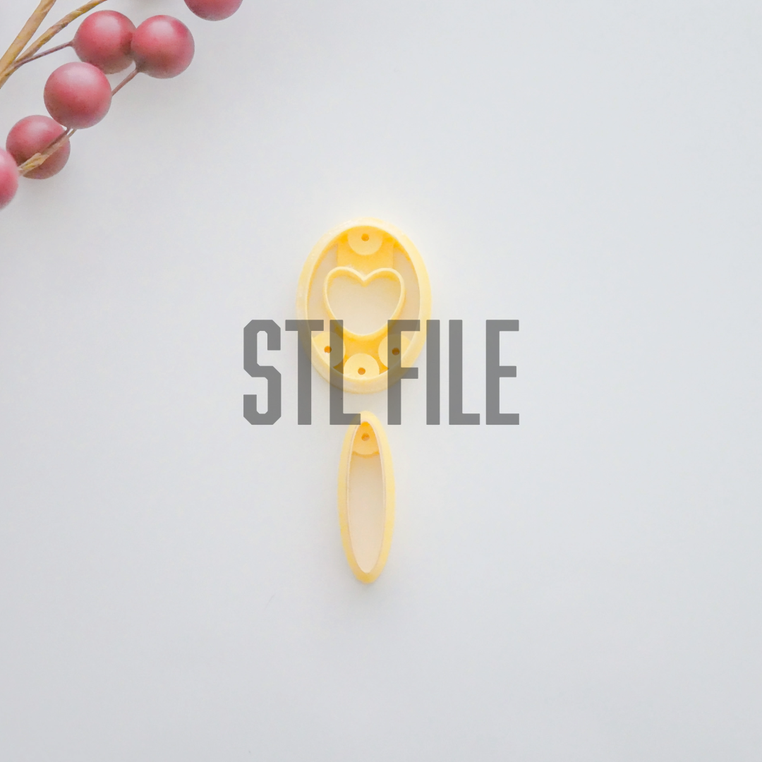 Oval Hear Polymer Clay Cutter Set