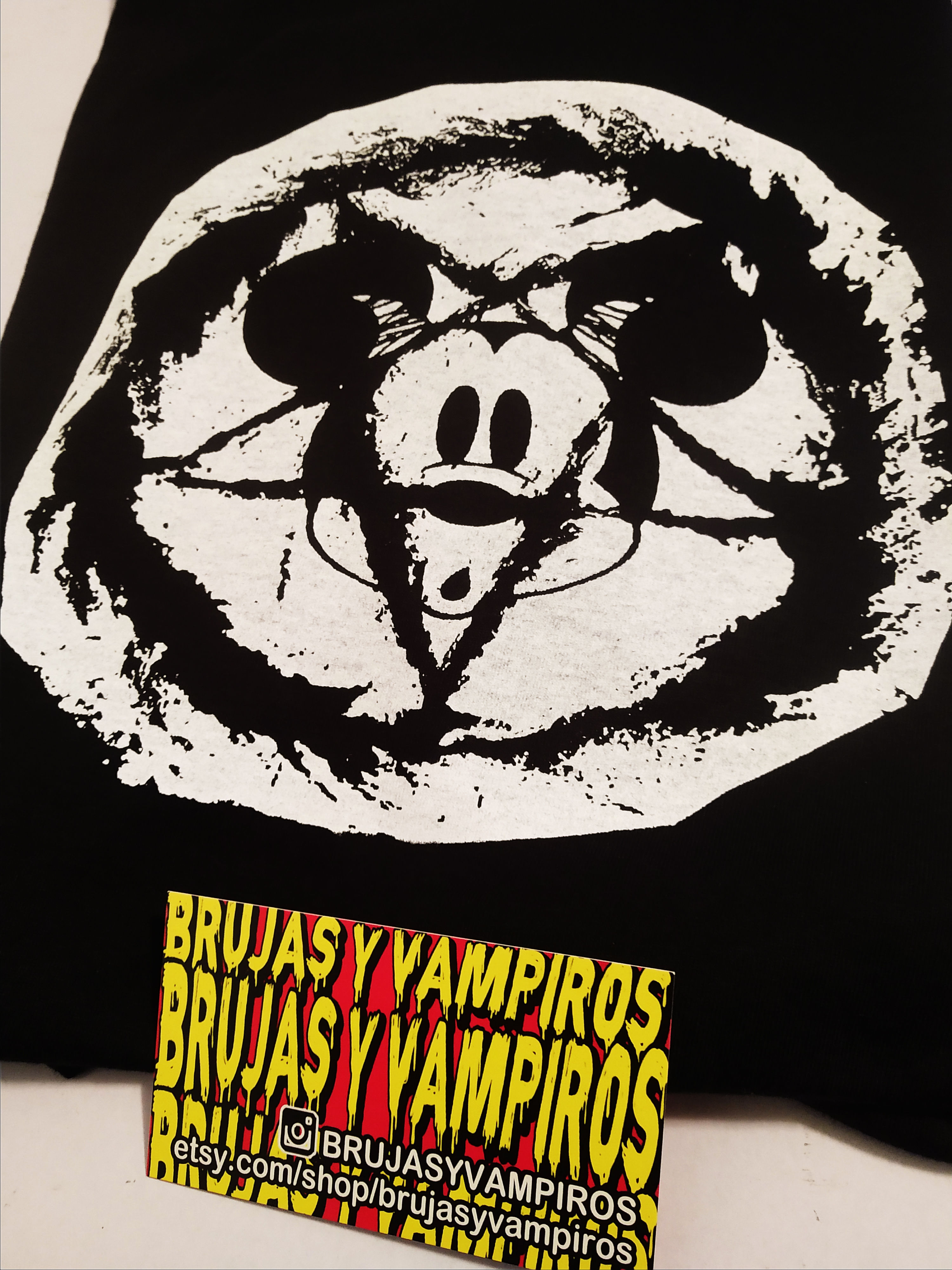 Pentagram t shirt , black , satan , 666 , mickey mouse , lucifer , hail satan