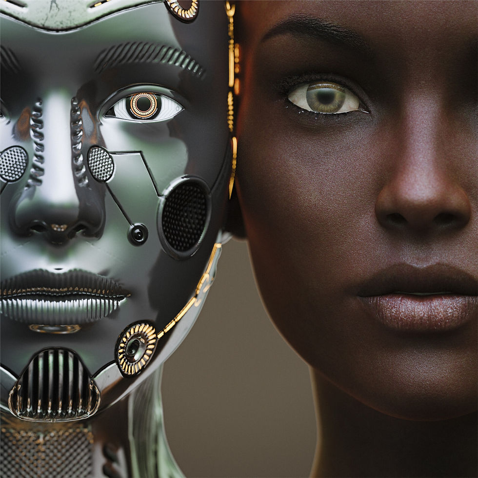 Transhumanism of a young African or Africa disapora woman