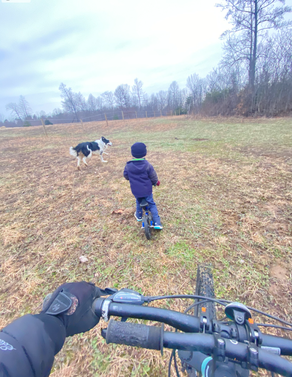 the bikes are out again! It's time to get him a pedal bike