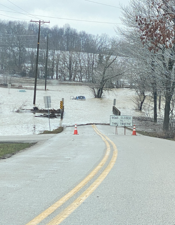 this is the amount of rain we got before the snow and freezing hit