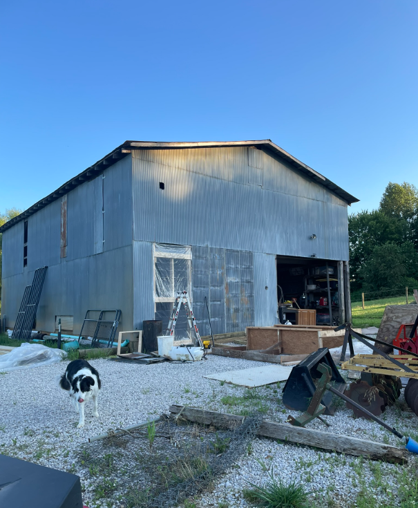 this is the in process step but you can see the fresh wood under there and the metal that matches