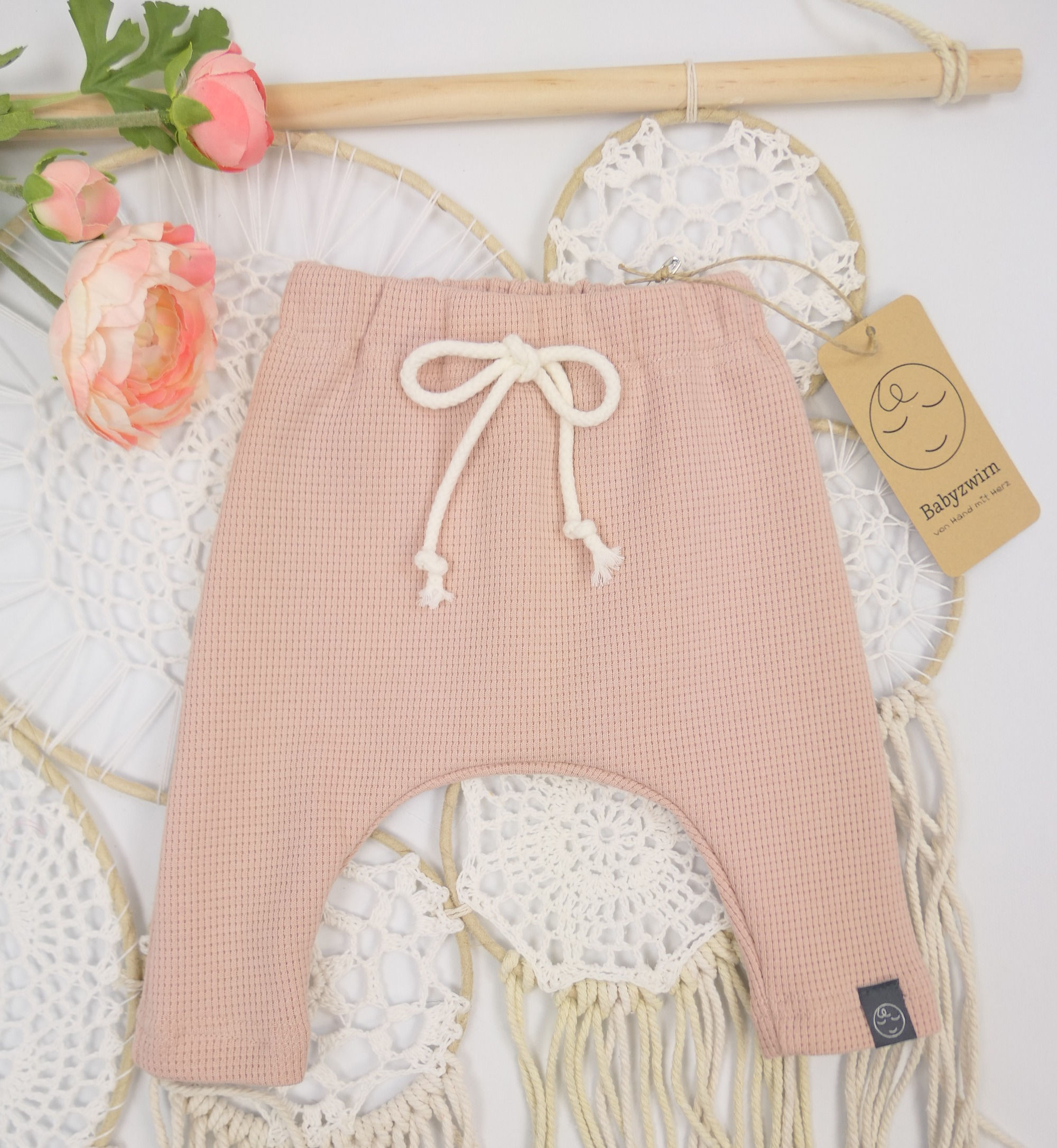 Slim Harem Pants "puderrosa"