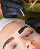 Brow shaping and brow tint with henna hybrid tint