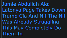 Jamie Abdullah Aka Latonya Page Takes Down Trump Cia And Nfl The Nfl Was Already Struggling This May Completely Do Them In