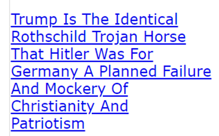 Trump Is The Identical Rothschild Trojan Horse That Hitler Was For Germany A Planned Failure