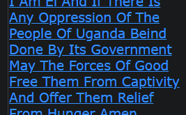 I Am El And If There Is Any Oppression Of The People Of Uganda Being Done By Its Government