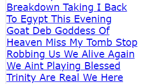 2021 Holy Reincarnation Breakdown Taking I Back To Egypt This Evening Goat Deb Goddess Of Heaven