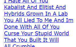 I Hate All Of You Kabalist And Elitist And Hybrids Grown In A Lab You All Lied To Me And Im Done