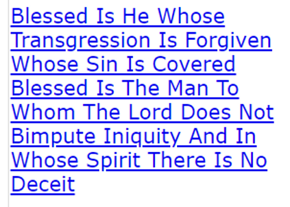 Blessed Is He Whose Transgression Is Forgiven