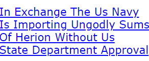 In Exchange The Us Navy Is Importing Ungodly Sums Of Heroin Without Us State Department Approval