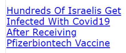 Hundreds Of Israelis Get Infected With Covid19 After Receiving Pfizerbiontech Vaccine
